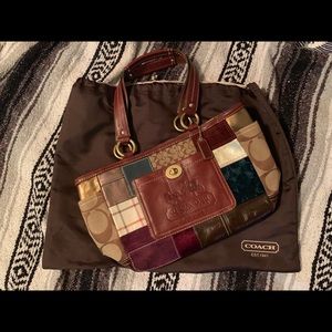 Coach signature patchwork handbag